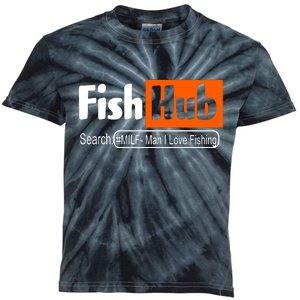 FishHub Milf Man I Love Fishing Funny Kids Tie-Dye T-Shirt