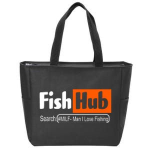 FishHub Milf Man I Love Fishing Funny Zip Tote Bag