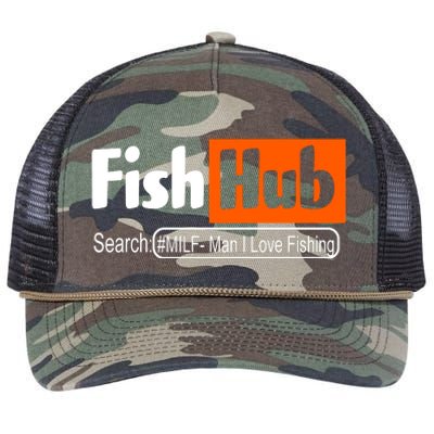 FishHub Milf Man I Love Fishing Funny Retro Rope Trucker Hat Cap