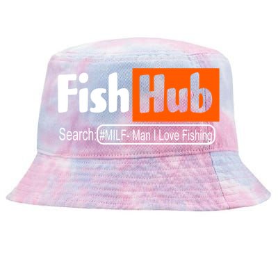 FishHub Milf Man I Love Fishing Funny Tie-Dyed Bucket Hat