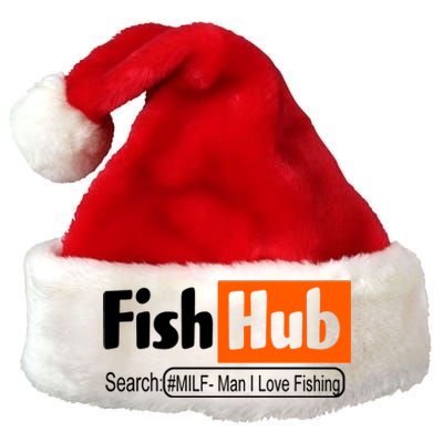 FishHub Milf Man I Love Fishing Funny Premium Christmas Santa Hat