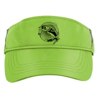 Fishing - Jumping Bass Fish Adult Drive Performance Visor