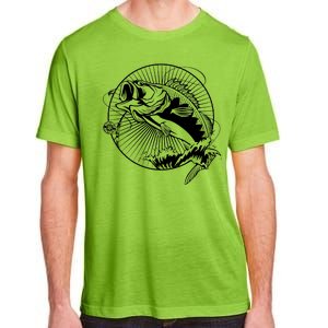 Fishing - Jumping Bass Fish Adult ChromaSoft Performance T-Shirt