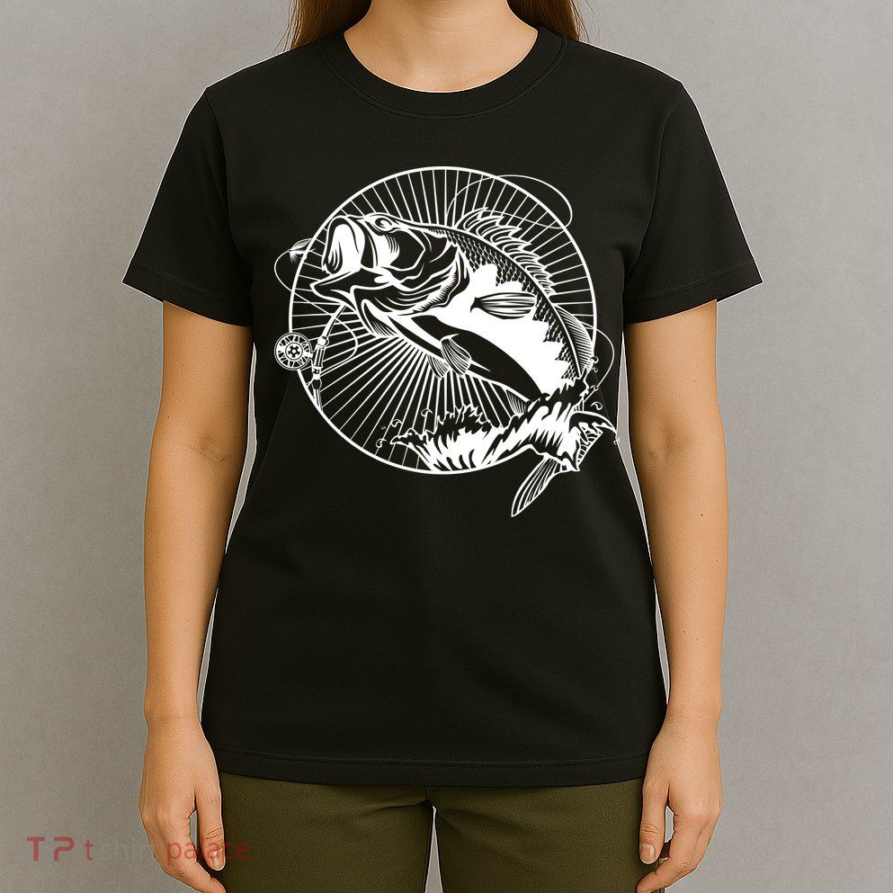 Fishing - Jumping Bass Fish T-Shirt