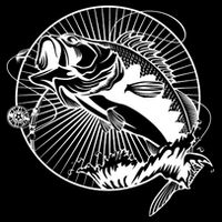 Fishing - Jumping Bass Fish Button