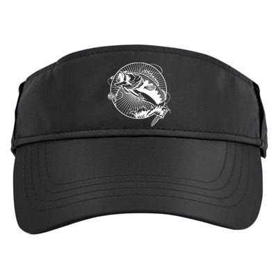 Fishing - Jumping Bass Fish Adult Drive Performance Visor