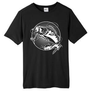 Fishing - Jumping Bass Fish Tall Fusion ChromaSoft Performance T-Shirt