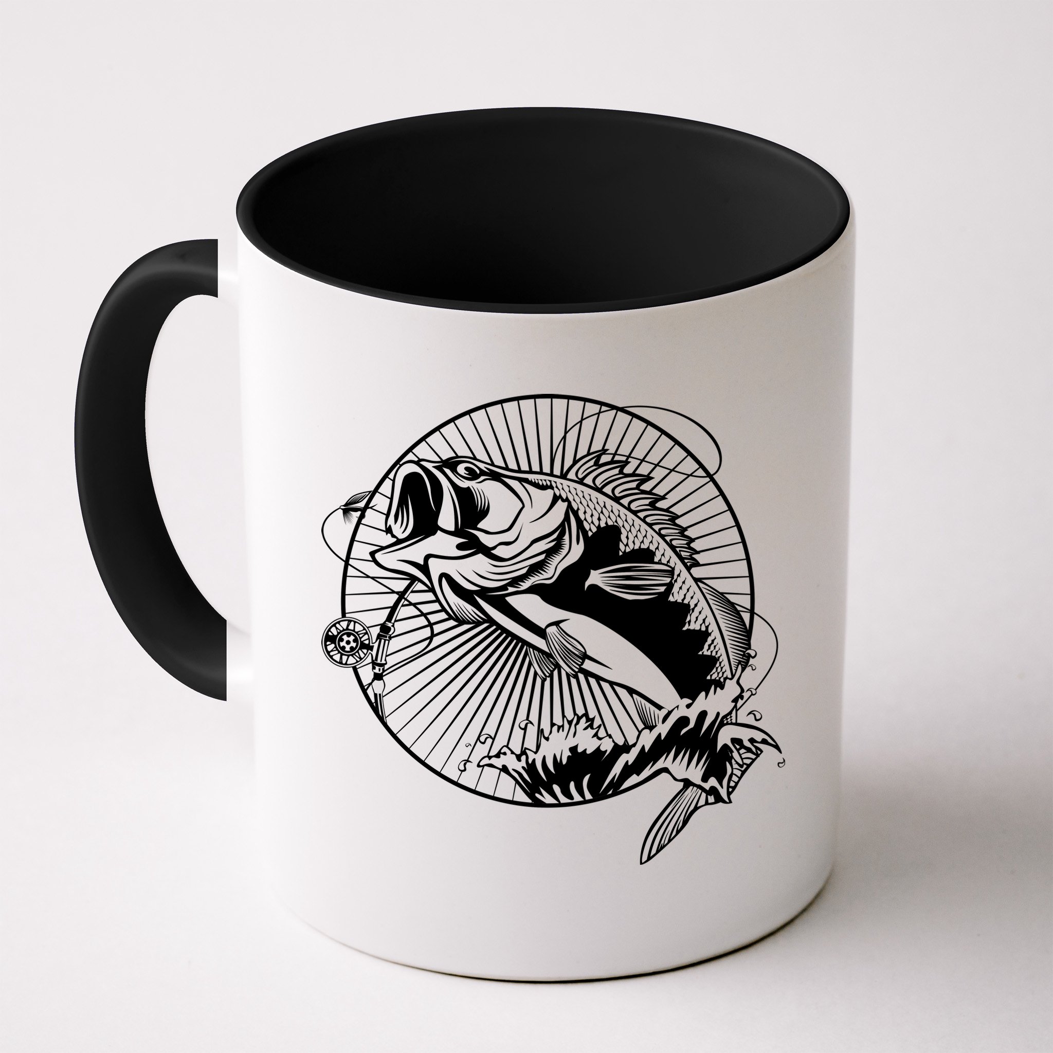 Fishing - Jumping Bass Fish Mug