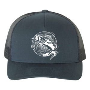 Fishing - Jumping Bass Fish Yupoong Adult 5-Panel Trucker Hat