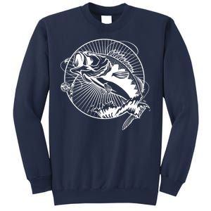 Fishing - Jumping Bass Fish Sweatshirt