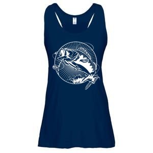 Fishing - Jumping Bass Fish Ladies Essential Flowy Tank