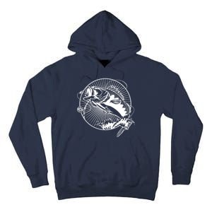 Fishing - Jumping Bass Fish Tall Hoodie