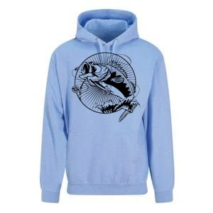 Fishing - Jumping Bass Fish Unisex Surf Hoodie