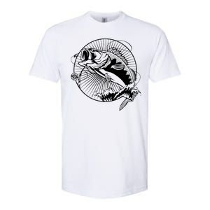 Fishing - Jumping Bass Fish Softstyle® CVC T-Shirt