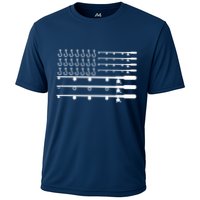 Fishing American Flag Fisherman Rods Performance Shirt