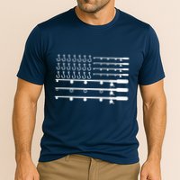 Fishing American Flag Fisherman Rods Performance Shirt