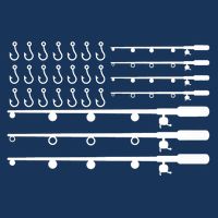 Fishing American Flag Fisherman Rods Performance Shirt