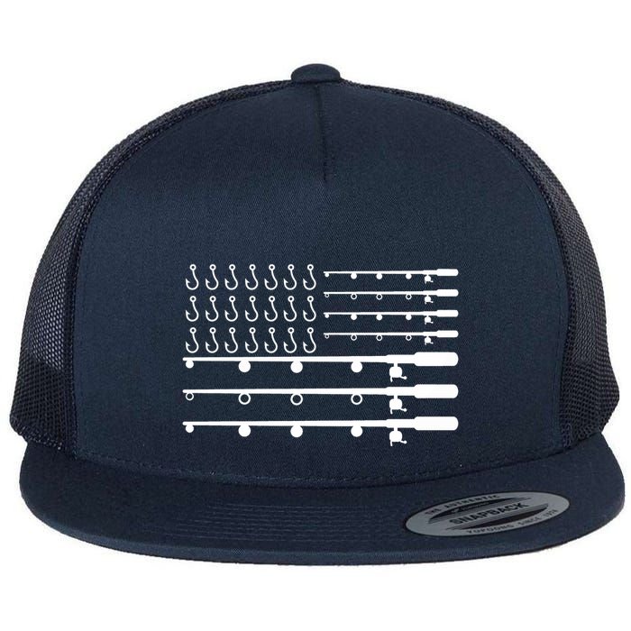 Fishing American Flag Fisherman Rods Flatbill Hat