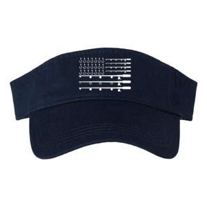 Fishing American Flag Fisherman Rods Valucap Bio-Washed Visor