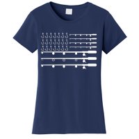 Fishing American Flag Fisherman Rods Women's T-Shirt