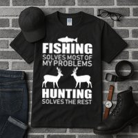 Fishing And Hunting Solves My Problems Tall T-Shirt