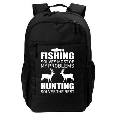 Fishing And Hunting Solves My Problems Backpack