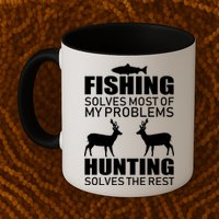 Fishing And Hunting Solves My Problems Mug