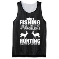 Fishing And Hunting Solves My Problems Mesh Reversible Basketball Jersey Tank