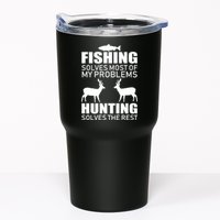 Fishing And Hunting Solves My Problems Tumbler