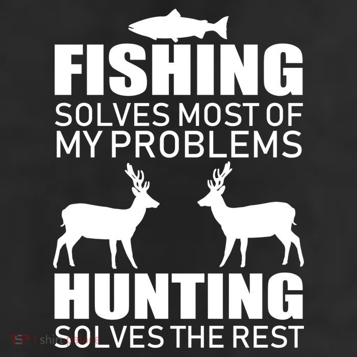 Fishing And Hunting Solves My Problems 25L Jumbo Tote