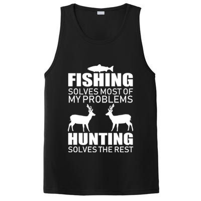 Fishing And Hunting Solves My Problems PosiCharge Competitor Tank