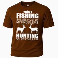 Fishing And Hunting Solves My Problems Cooling Performance Crew T-Shirt