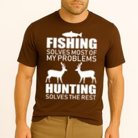 Fishing And Hunting Solves My Problems Cooling Performance Crew T-Shirt