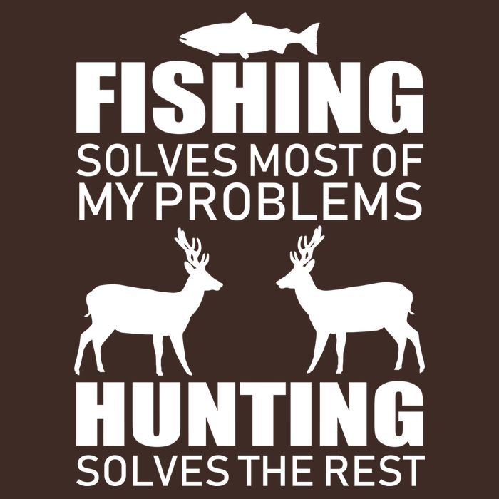 Fishing And Hunting Solves My Problems Cooling Performance Crew T-Shirt