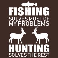 Fishing And Hunting Solves My Problems Short Acrylic Beanie