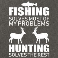 Fishing And Hunting Solves My Problems Cotton Canvas Backpack