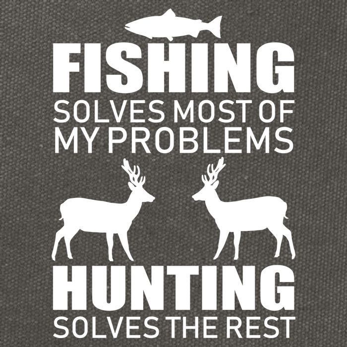 Fishing And Hunting Solves My Problems Cotton Canvas Backpack