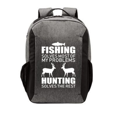 Fishing And Hunting Solves My Problems Vector Backpack