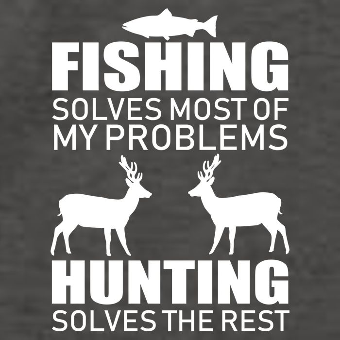Fishing And Hunting Solves My Problems Vector Backpack