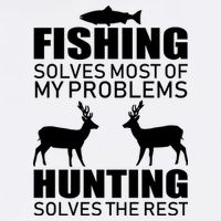 Fishing And Hunting Solves My Problems Garment-Dyed Sweatshirt