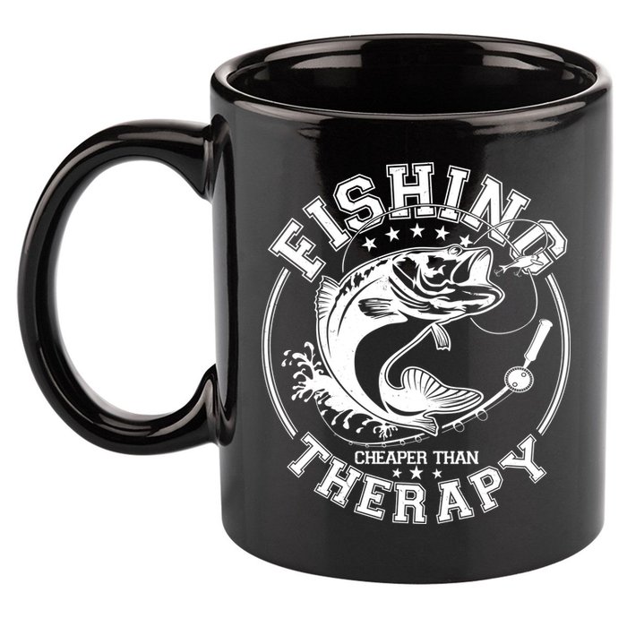 Fishing Cheaper Than Therapy 11oz C Handle Ceramic Mug