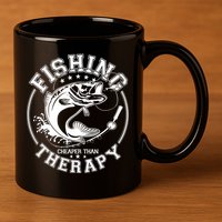 Fishing Cheaper Than Therapy 11oz C Handle Ceramic Mug