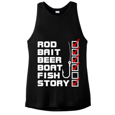 Fishing Check list Everything Checked But Fish Ladies PosiCharge Tri-Blend Wicking Tank