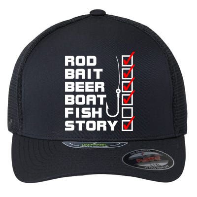 Fishing Check list Everything Checked But Fish Flexfit Unipanel Trucker Cap