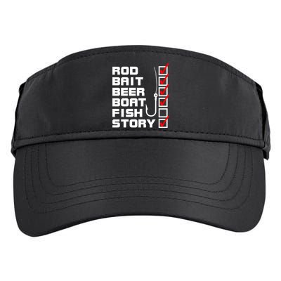 Fishing Check list Everything Checked But Fish Adult Drive Performance Visor