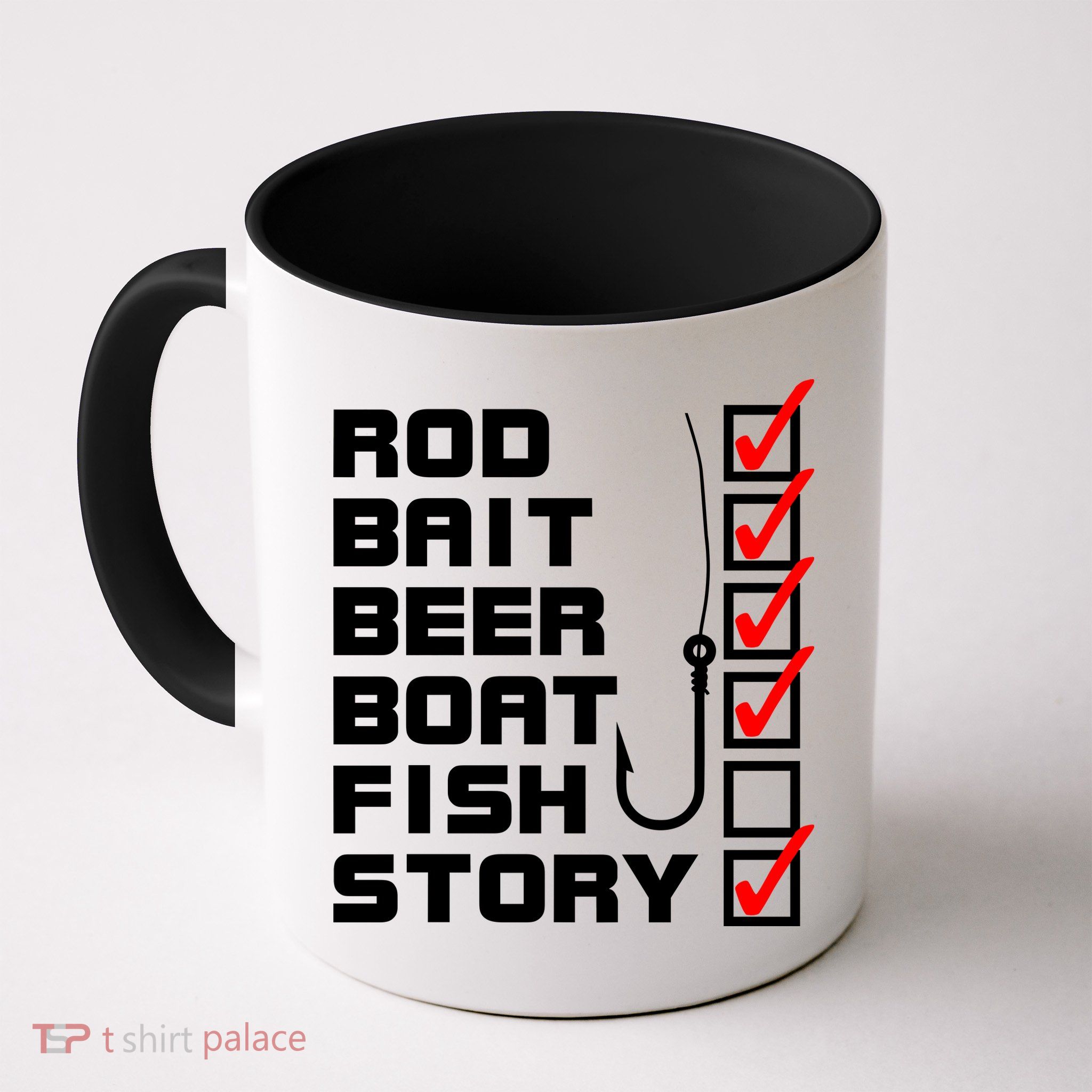 Fishing Check list Everything Checked But Fish Mug