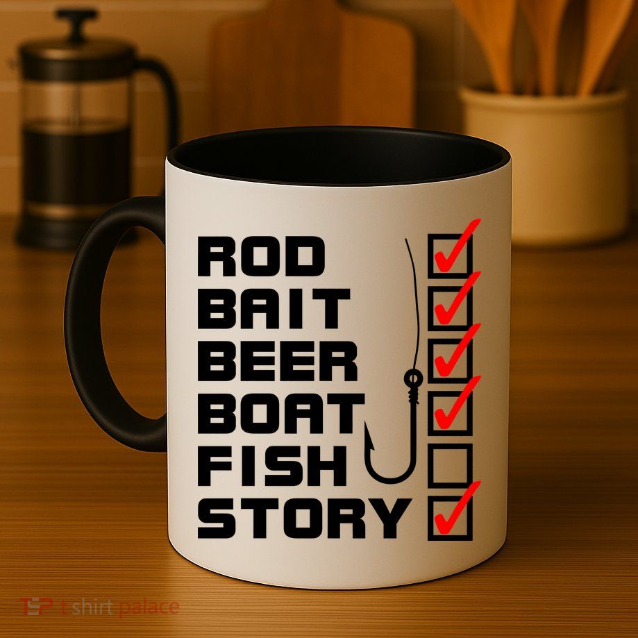 Fishing Check list Everything Checked But Fish Mug