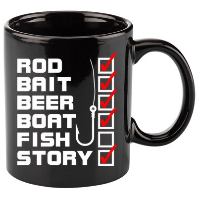 Fishing Check list Everything Checked But Fish 11oz C Handle Ceramic Mug