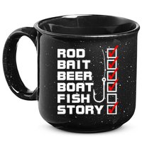 Fishing Check list Everything Checked But Fish 15oz Campfire Ceramic Mug