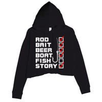 Fishing Check list Everything Checked But Fish Crop Fleece Hoodie